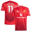 Camiseta de fútbol Manchester United Hojlund 11 Primera Equipación 2024-25 - Hombre